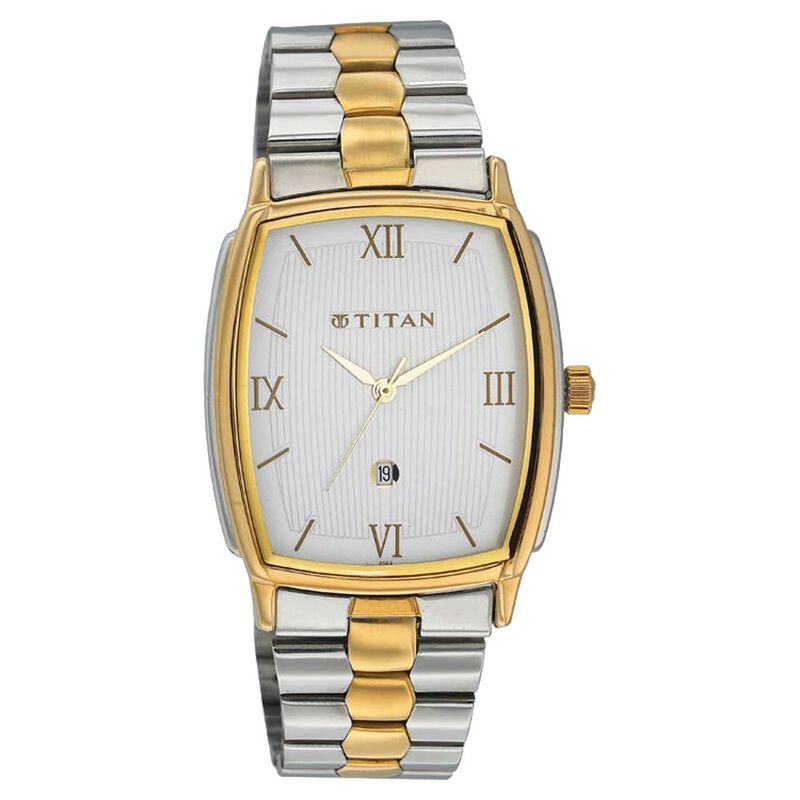 Titan Quartz Analog with Date Silver Dial Watch for Men