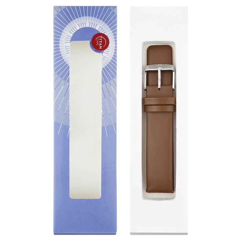 20 mm Brown Genuine Leather Strap for Men - image number 5