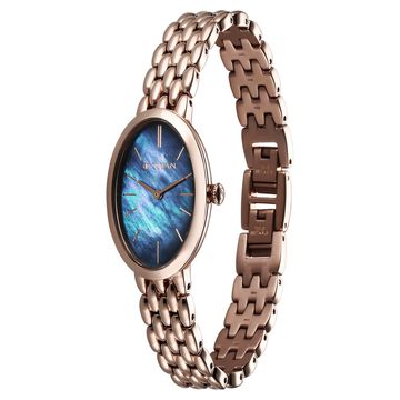 Titan Aura Quartz Analog Mother Of Pearl Dial Stainless Steel Strap Watch for Women