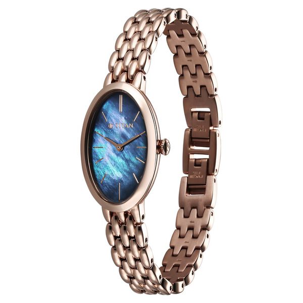 Titan Aura Quartz Analog Mother Of Pearl Dial Stainless Steel Strap Watch for Women - image number 3