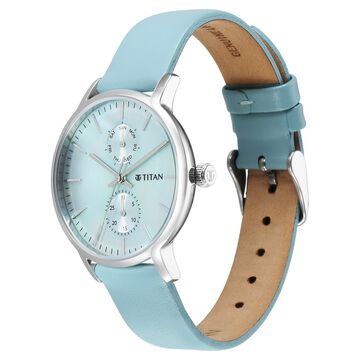 Titan Workwear Slimline Mother Of Pearl Dial Leather Strap Watch for Women