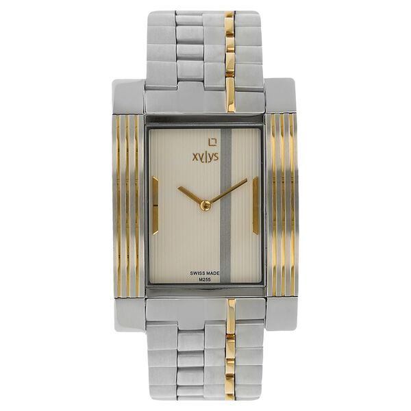 Xylys Swiss Analog Two Toned Stainless Steel Strap and Silver Dial Watch For Men - image number 0
