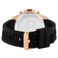 Tommy Hilfiger Multifunction Black Dial Silicone Strap Watch For Men - image number 2