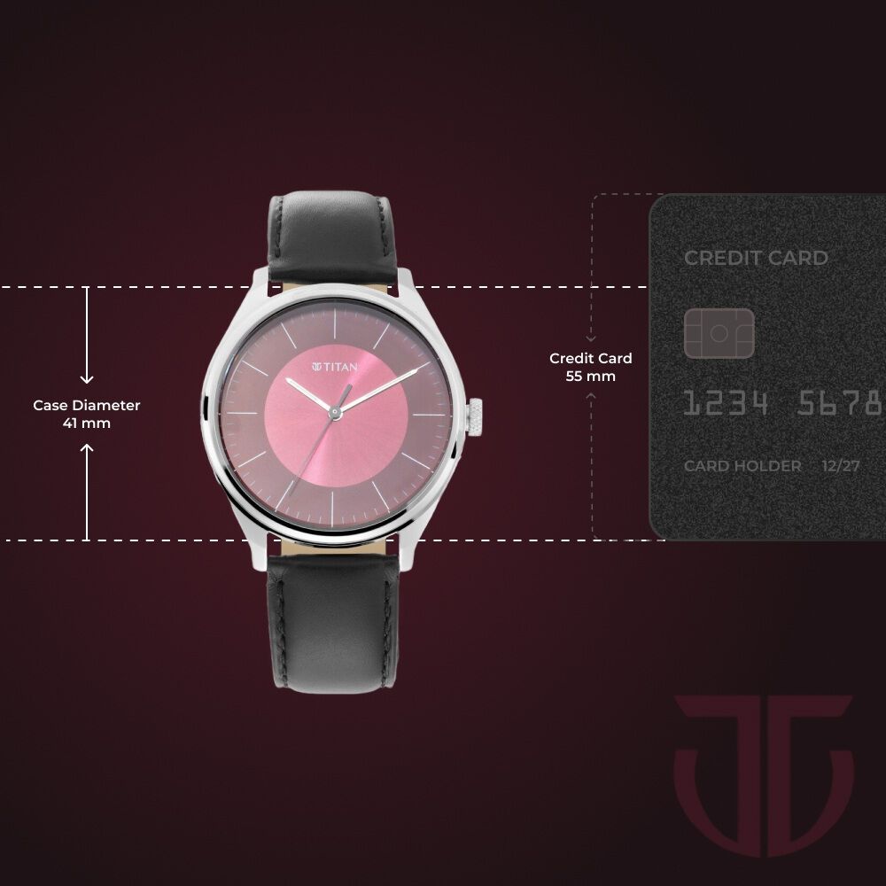Buy Online Titan Men's Urban Edge Lustrous Maroon Dial Leather
