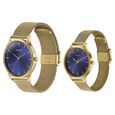 Sonata Modern Bandhan Quartz Analog Blue Dial Stainless Steel Strap Watch for Couple - image number 2