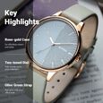Titan Women's Precision Simplicity Watch: Green Gradient Dial with Leather Strap - image number 2