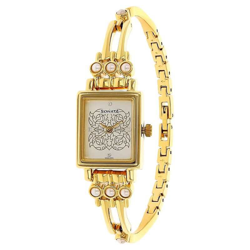 Sonata Quartz Analog Silver Dial Metal Strap Watch for Women - image number 1