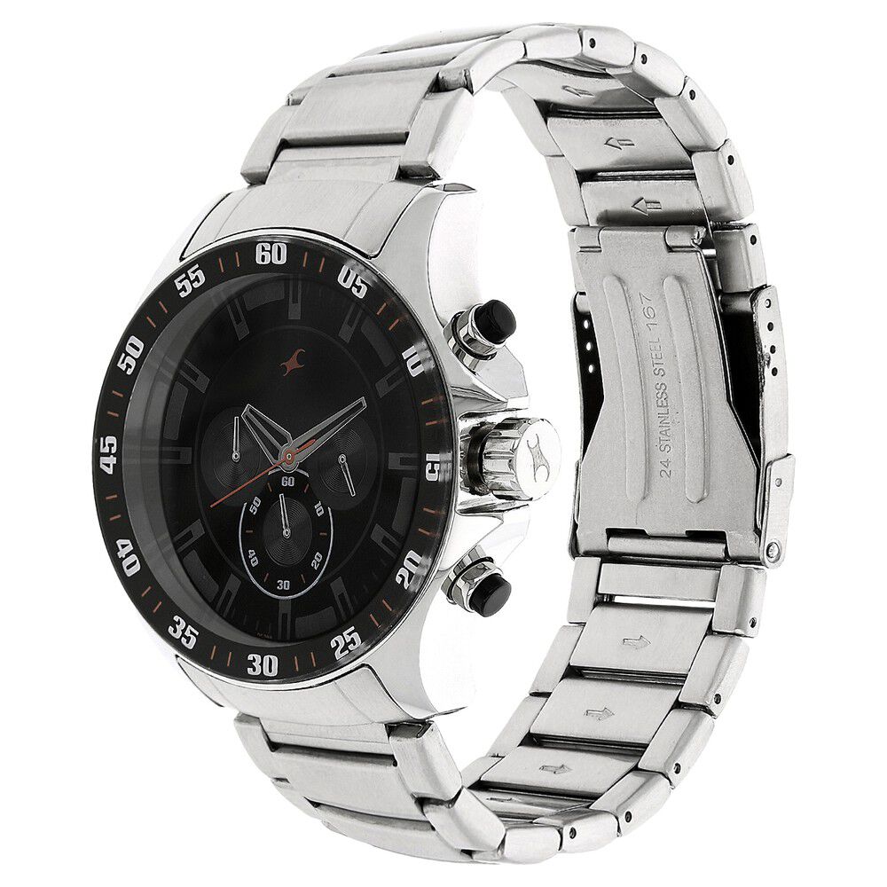 Fastrack ng3039sm04 metal outlet analog men's watch