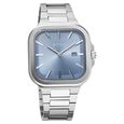 Titan Classique Slim Square Quartz Analog with Date Blue Dial Silver Stainless Steel Strap Watch For Men - image number 1