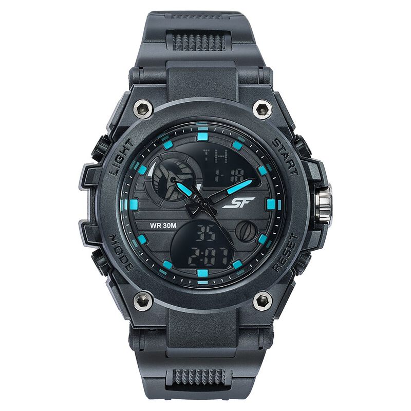 SF Ignite - Stealth Cyan Anadigi Watch