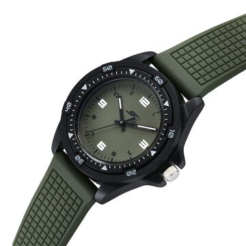 SF Sporty Analogs Quartz Analog Green Dial Green Plastic Strap Watch For Men