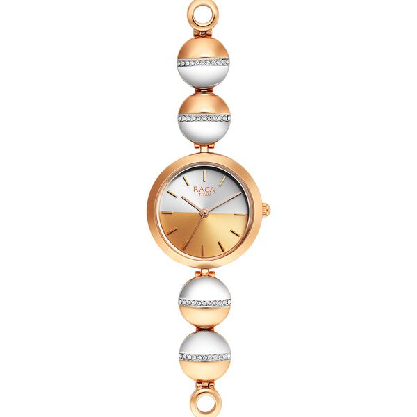 Titan Raga Delight Two Toned Dial Analog Metal Strap Watch for Women - image number 1