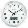 Titan Metallic Anadigi Wall Clock White Dial with Digital Display - 30 cm x 30 cm (Medium) - image number 0