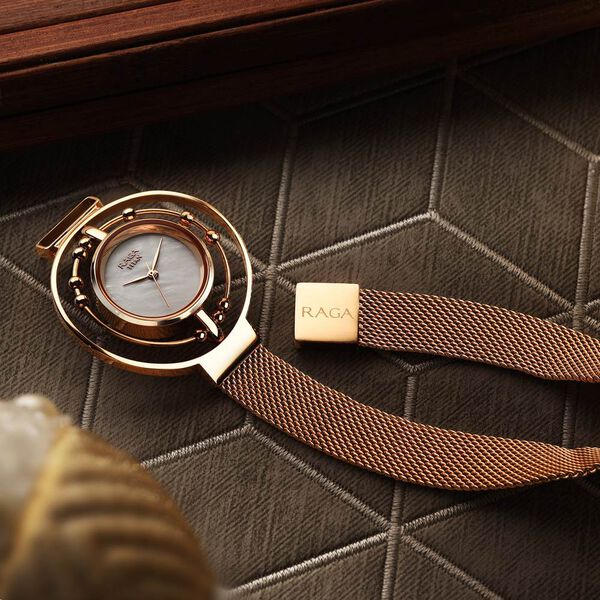 Titan Raga Delight Mother Of Pearl Dial Analog Stainless Steel Strap watch for Women - image number 0