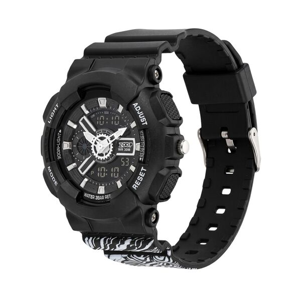 Zoop Samurai Quartz Digital Watch For Boys With Black Dial Black Polyether Strap From House Of Titan - image number 5