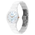 Titan Edge Ceramic Quartz in Arctic White with Diamonds and Rich Mother Of Pearl Dial Watch for Women - image number 3