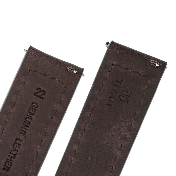 22 mm Brown Genuine Leather Straps for Men - image number 4