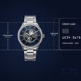 Titan Stellar Analog with Dual Moon Phase and Blue Dial Silver Stainless Steel Strap Watch for Men - image number 3