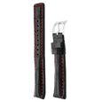 22 mm Black Genuine Leather Straps for Men - image number 2