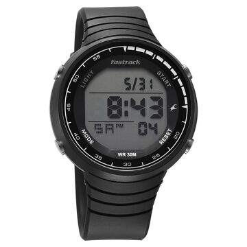 Fastrack StreetStyle Digital Dial Black Polyether Strap Watch For Unisex