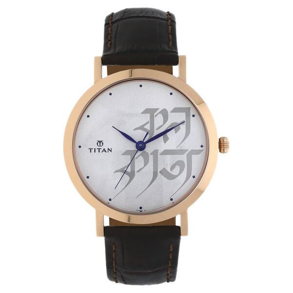 Titan Forever Kolkata Grey Dial Analog Leather Strap watch for Men - image number 0