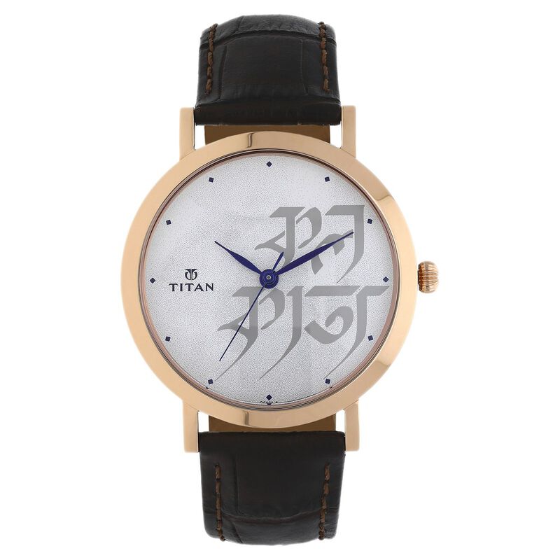 Titan Forever Kolkata Grey Dial Analog Leather Strap watch for Men