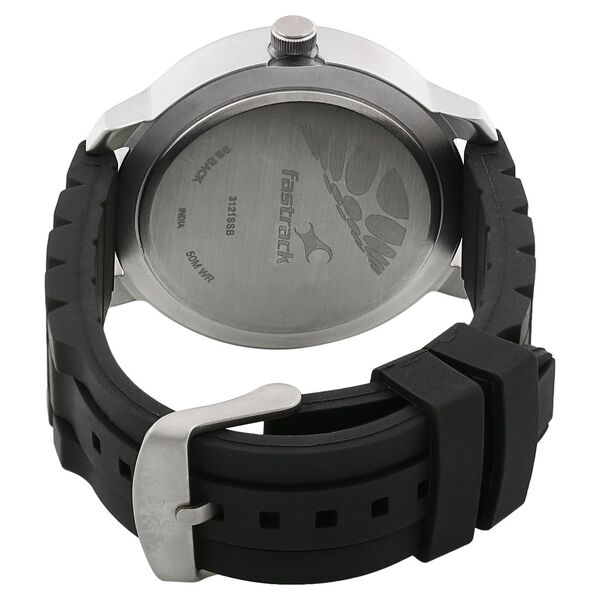 Fastrack Quartz Analog Black Dial Plastic Strap Watch for Guys - image number 3