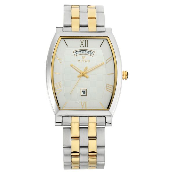 Titan Grandmaster Silver Dial Analog with Day and Date Metal Strap Watch for Men - image number 0