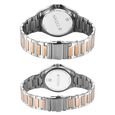Titan Modern Bandhan Pair Analog with White Dial Dual Tone Rose Gold Stainless Steel Strap Watch for Couples - image number 4