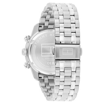 Tommy Hilfiger Quartz Chronograph Green Dial Silver Stainless Steel Strap Watch For Men