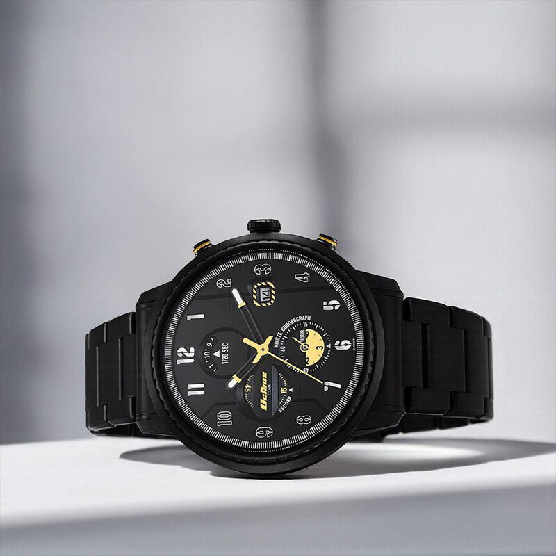 Titan Octane Aerobatics Black Dial Chronograph Stainless Steel Strap watch for Men