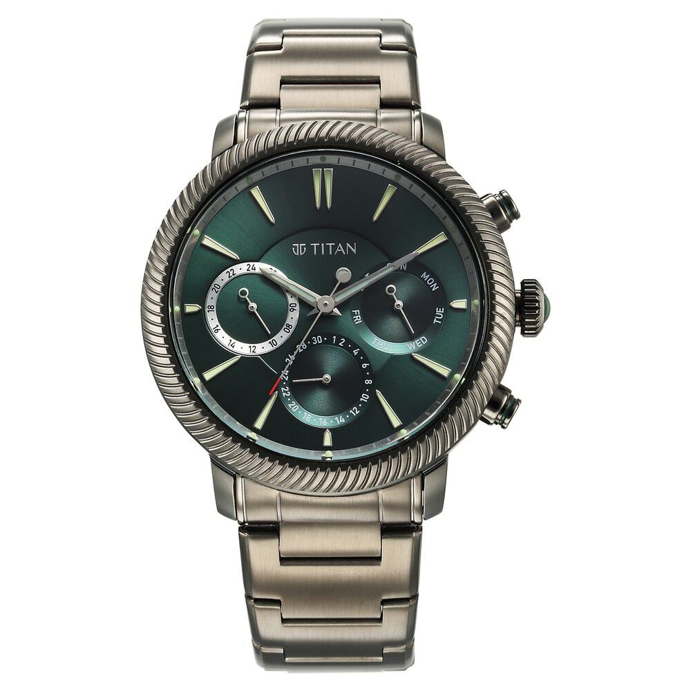 Titan watch green dial clearance