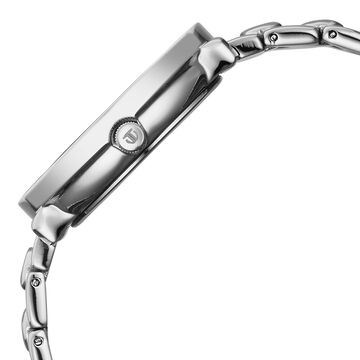 Titan Workwear Quartz Analog Maroon Dial Silver Colour Metal Strap Watch For Women