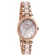 Sonata Poze Quartz Analog Brown Mother Of Pearl Dial Bimetal Strap Watch For Women - image number 2