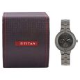 Titan Quartz Analog with Day and Date Grey Dial Stainless Steel Strap Watch for Women - image number 4