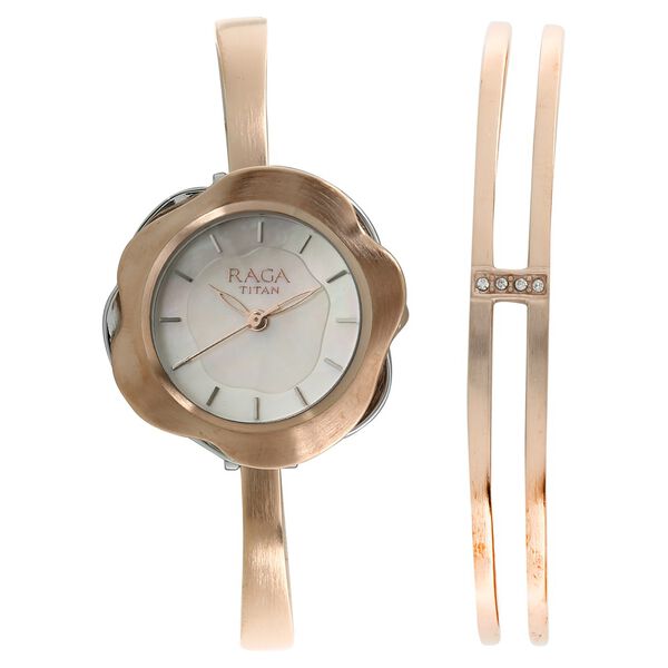 Titan Raga Espana Mother of Pearl Dial Women Watch With Metal Strap - image number 0