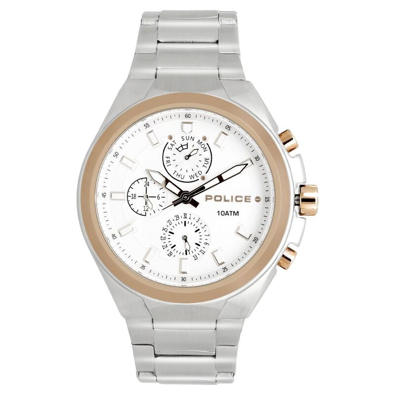 Police Quartz Multifunction Silver Dial Watch for Men