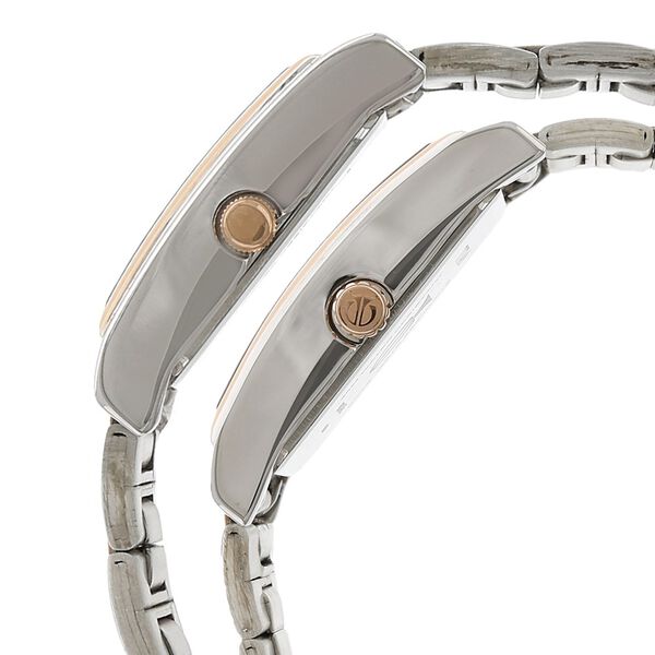 Titan Quartz Analog with Day and Date Silver Dial Stainless Steel Strap Watch for Couple - image number 2