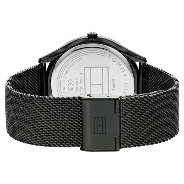 Tommy Hilfiger Black Dial Black Stainless Steel Strap Watch for Men - image number 2