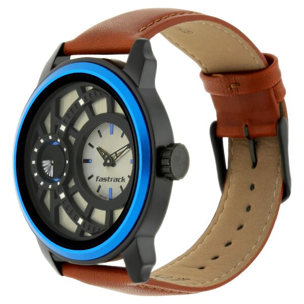 Fastrack Quartz Analog Multicoloured Dial Leather Strap Watch for Guys - image number 1