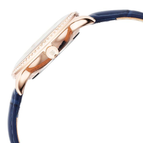 Titan Bright Leathers Quartz Analog with Date Silver Dial Leather Strap for Women - image number 3