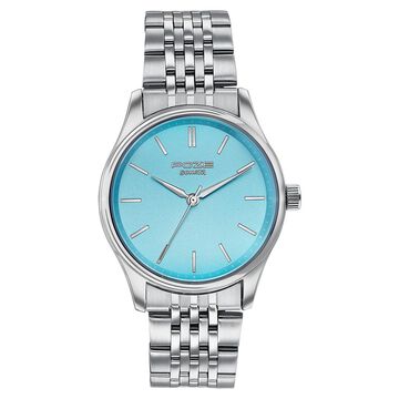 Sonata Poze Quartz Analog Blue Dial Silver Colour Stainless Steel Strap Watch For Men