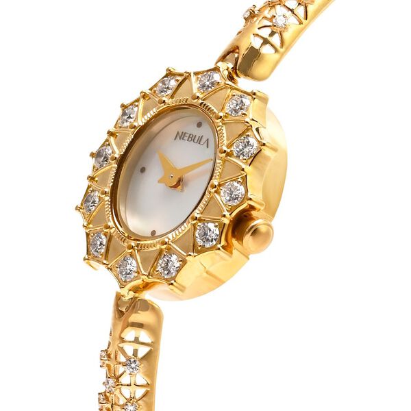 Titan Nebula Jewels 18k Gold Analog with Diamonds Watch for Women - image number 1