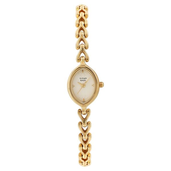 Titan Raga Essentials Champagne Dial Analog Metal Strap watch for Women - image number 0