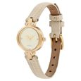 Nebula Quartz Analog Champagne Dial Leather Strap Watch for Women - image number 2