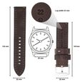 22 mm Brown Genuine Leather Straps for Men - image number 1