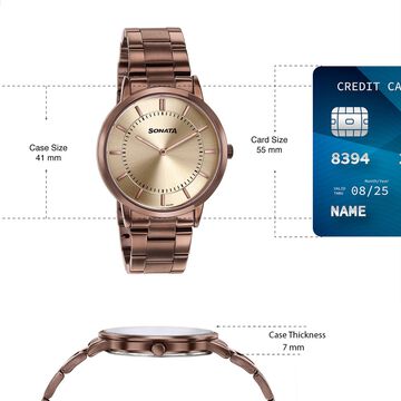 Sonata Soulmates Champagne Dial Couple Watch