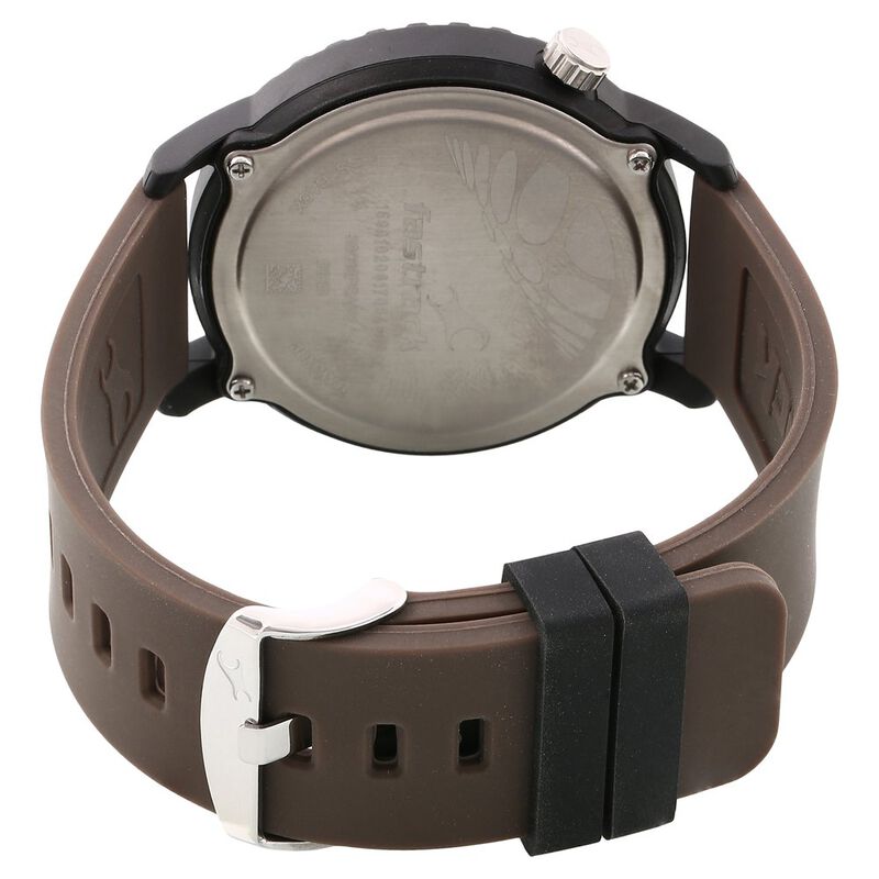 Fastrack Tees Quartz Analog Brown Dial Plastic Strap Unisex Watch - image number 3