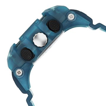 Fastrack StreetStyle Quartz Analog Digital Black Dial Translucent Blue Polyether Strap Watch For Guys