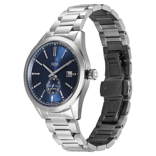 Xylys Automatic Blue Dial Silver Stainless Steel Strap Watch For Men - image number 2